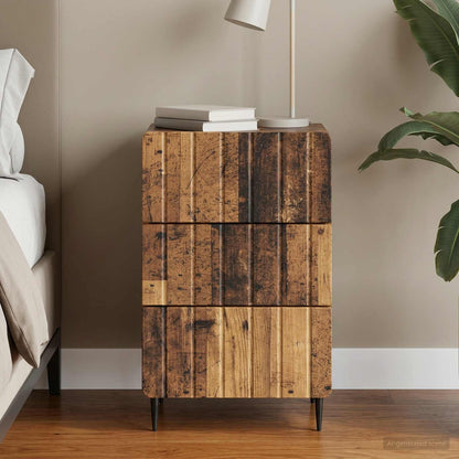 vidaXL Bedside Cabinet Old Wood 43x 41 x 68 cm Engineered Wood