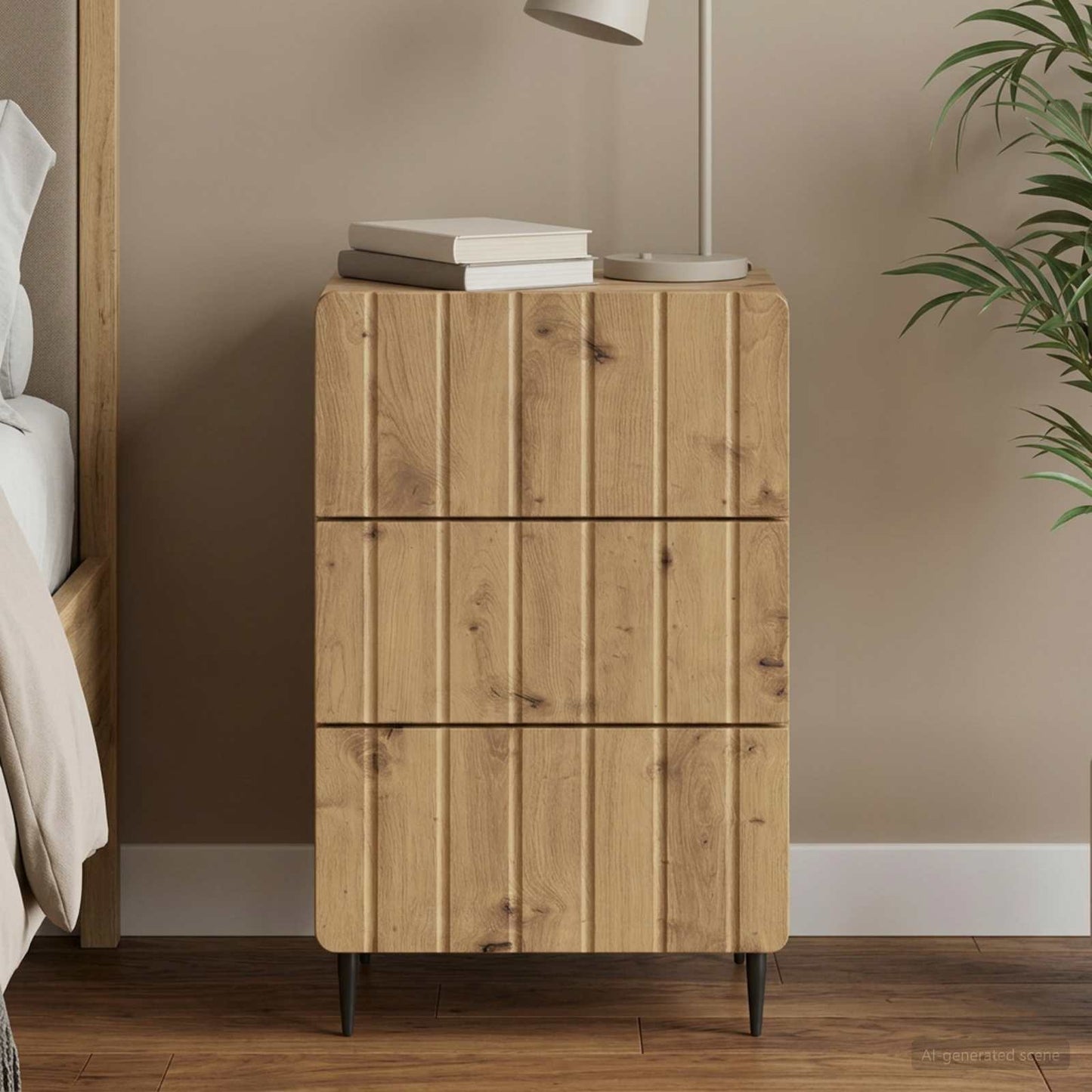 vidaXL Bedside Cabinet Artisan Oak 43x 41 x 68 cm Engineered Wood