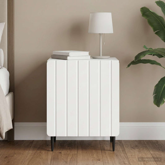 vidaXL Bedside Cabinet White 43 x 34.5 x 52 cm Engineered Wood