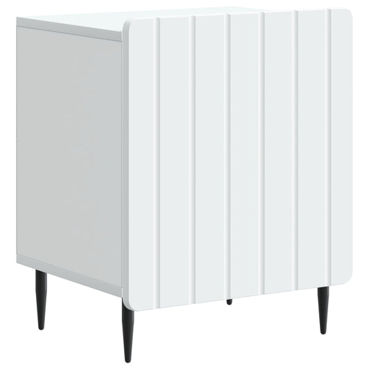 vidaXL Bedside Cabinet White 43 x 34.5 x 52 cm Engineered Wood
