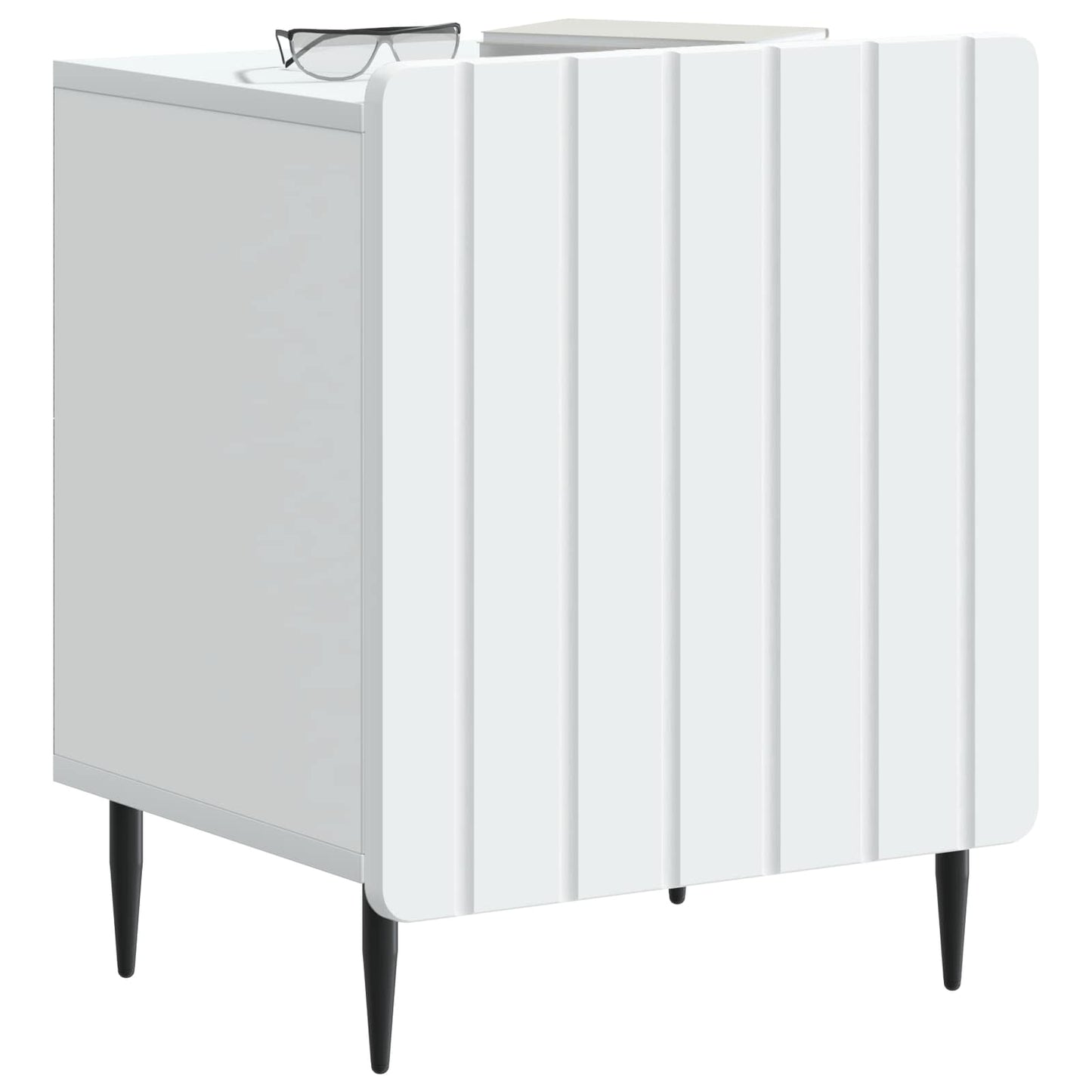 vidaXL Bedside Cabinet White 43 x 34.5 x 52 cm Engineered Wood