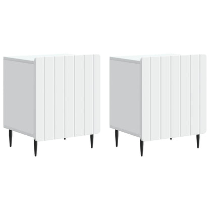 vidaXL Bedside Cabinet 2 pcs White 43 x 34.5 x 52 cm Engineered Wood