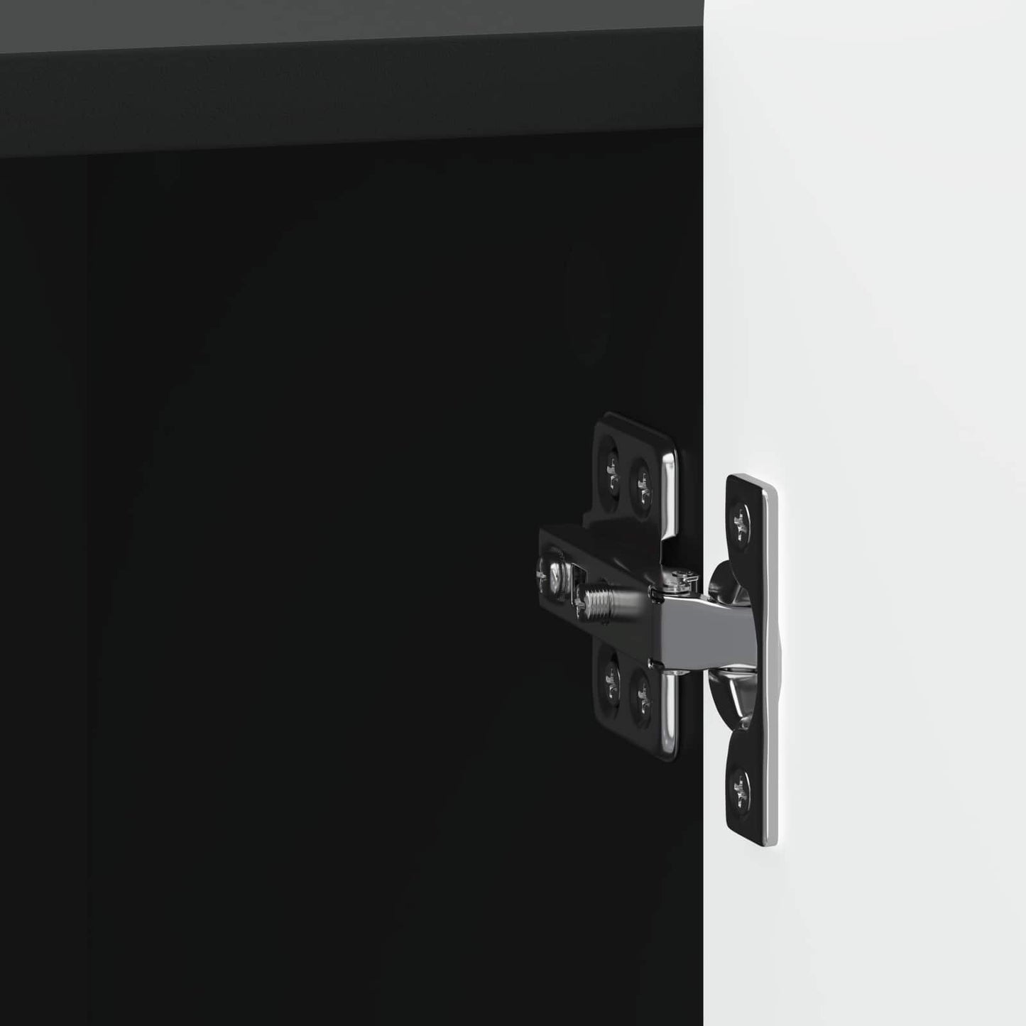 vidaXL Bedside Cabinet Black 43 x 34.5 x 52 cm Engineered Wood