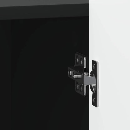vidaXL Bedside Cabinet Black 43 x 34.5 x 52 cm Engineered Wood
