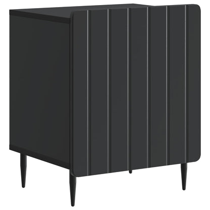 vidaXL Bedside Cabinet Black 43 x 34.5 x 52 cm Engineered Wood