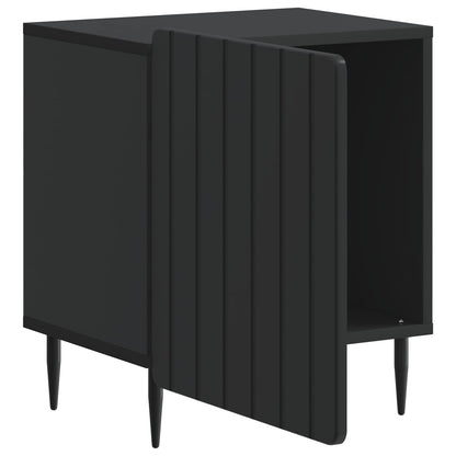 vidaXL Bedside Cabinet Black 43 x 34.5 x 52 cm Engineered Wood