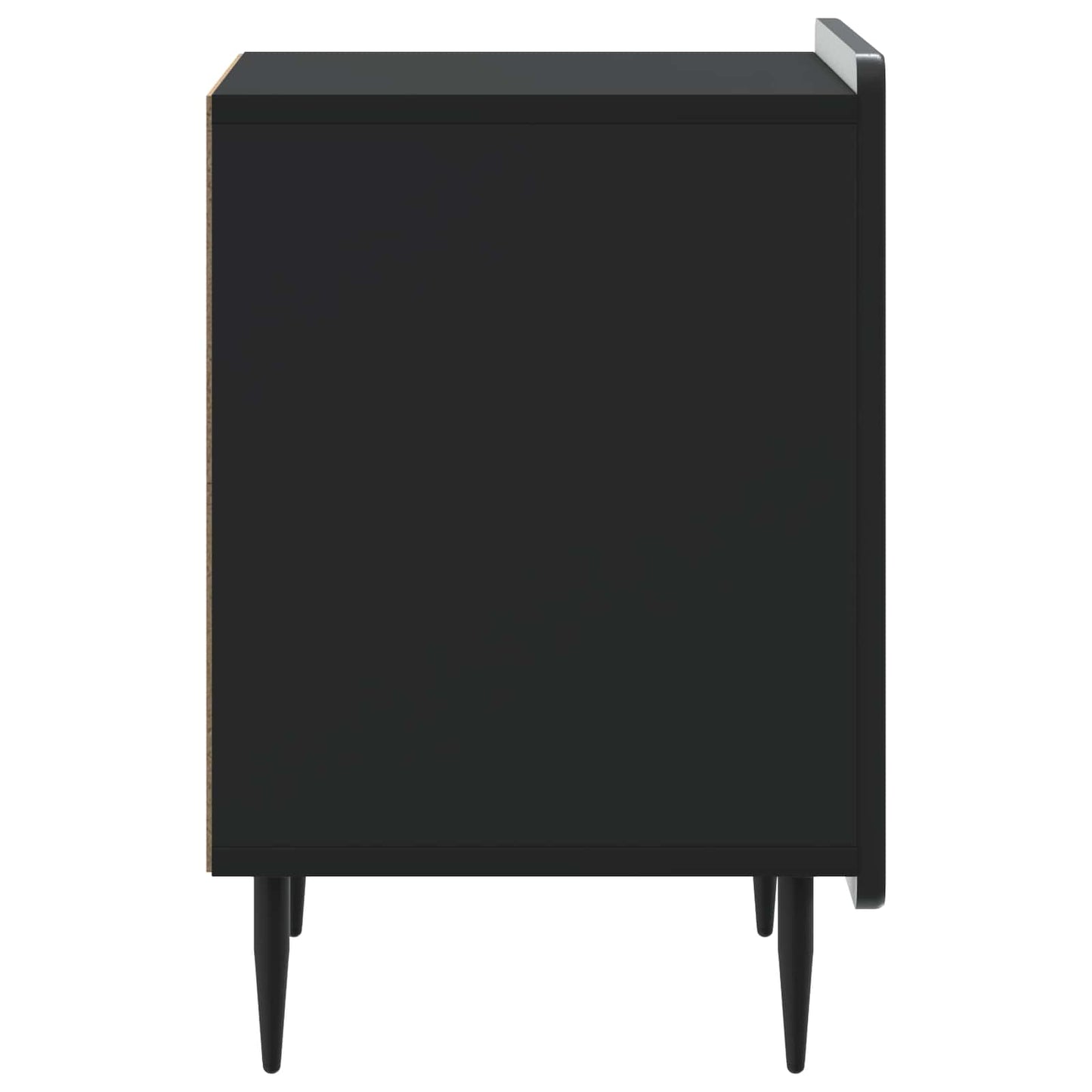 vidaXL Bedside Cabinet Black 43 x 34.5 x 52 cm Engineered Wood