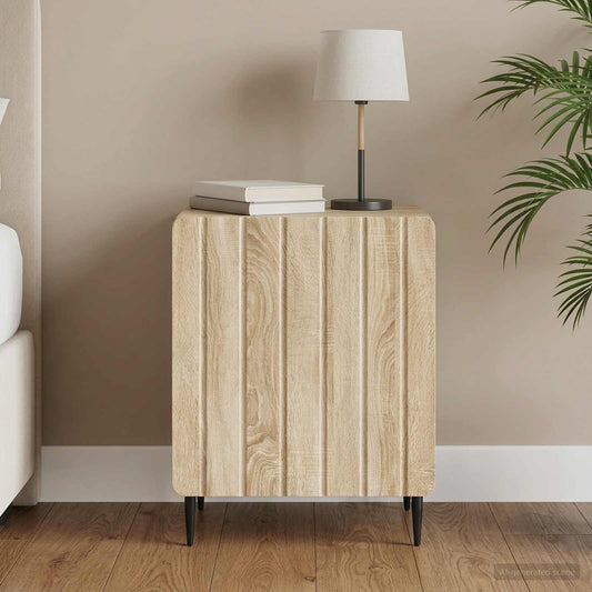 vidaXL Bedside Cabinet Sonoma Oak 43 x 34.5 x 52 cm Engineered Wood