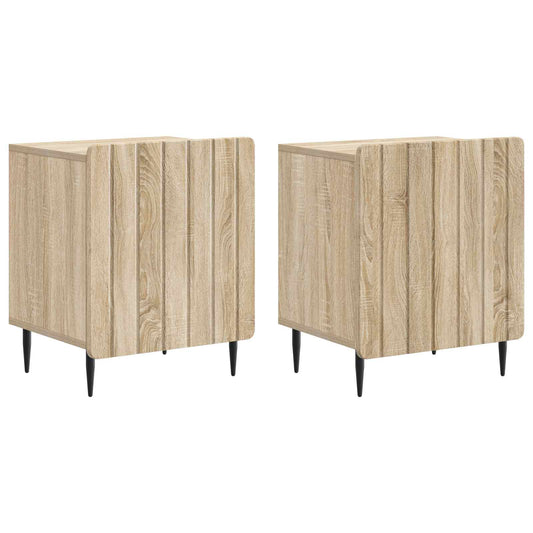 vidaXL Bedside Cabinet 2 pcs Sonoma Oak 43 x 34.5 x 52 cm