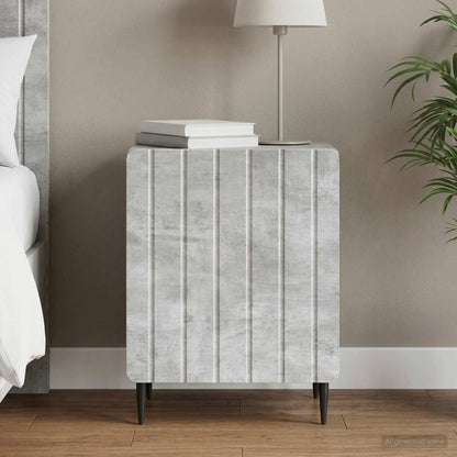 vidaXL Bedside Cabinet Concrete Grey 43 x 34.5 x 52 cm Engineered Wood
