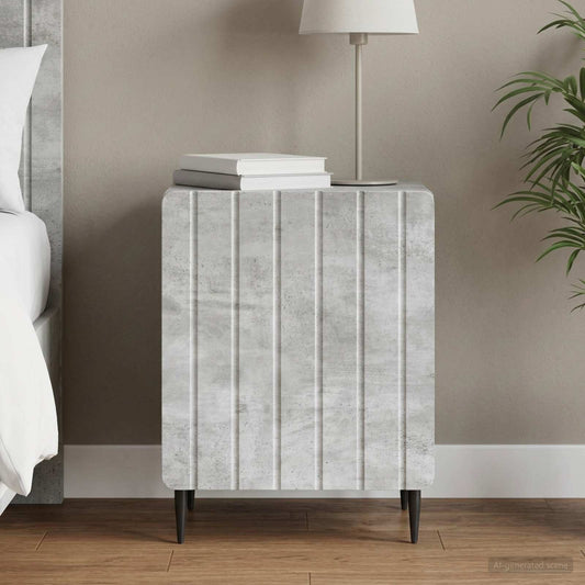 vidaXL Bedside Cabinet Concrete Grey 43 x 34.5 x 52 cm Engineered Wood