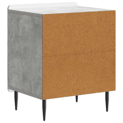 vidaXL Bedside Cabinet Concrete Grey 43 x 34.5 x 52 cm Engineered Wood