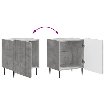 vidaXL Bedside Cabinet Concrete Grey 43 x 34.5 x 52 cm Engineered Wood