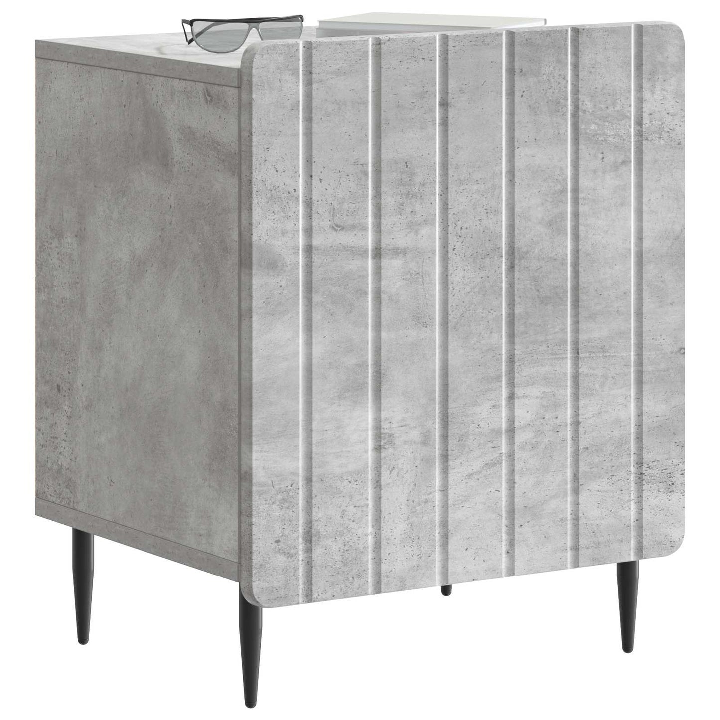 vidaXL Bedside Cabinet Concrete Grey 43 x 34.5 x 52 cm Engineered Wood