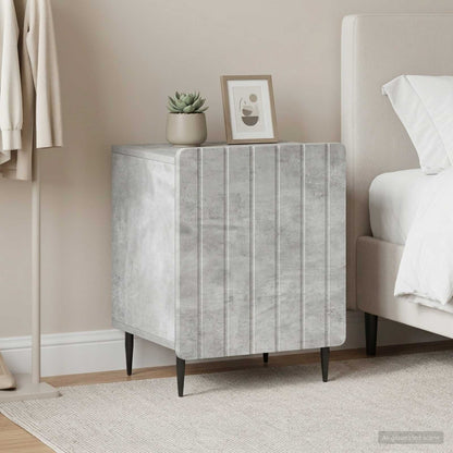 vidaXL Bedside Cabinet 2 pcs Concrete Grey 43 x 34.5 x 52 cm