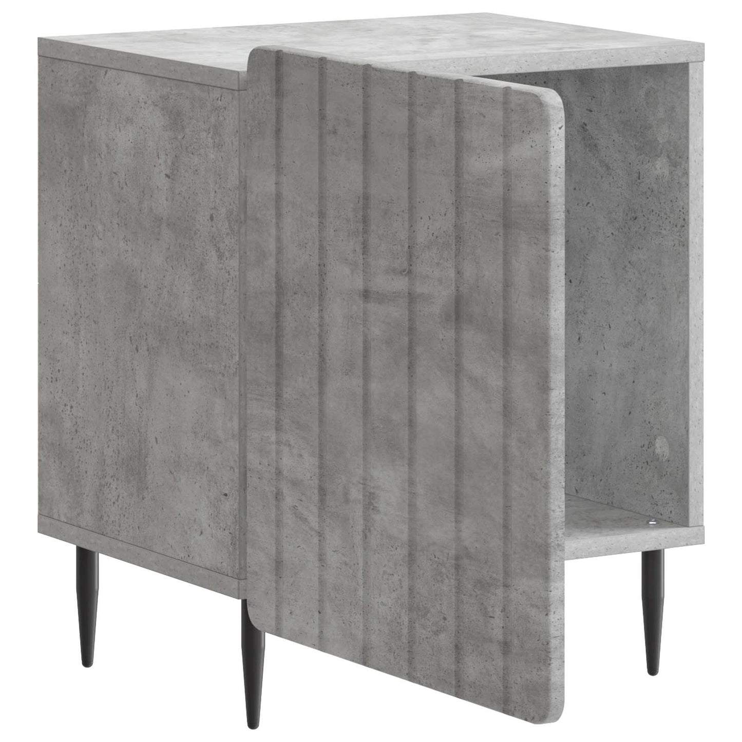 vidaXL Bedside Cabinet 2 pcs Concrete Grey 43 x 34.5 x 52 cm