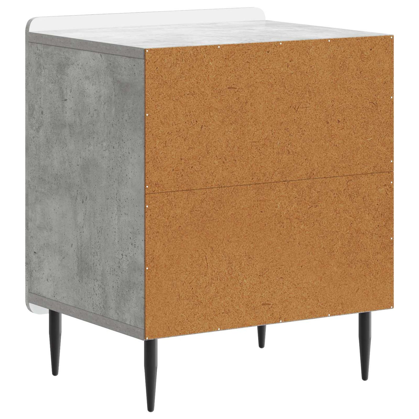vidaXL Bedside Cabinet 2 pcs Concrete Grey 43 x 34.5 x 52 cm
