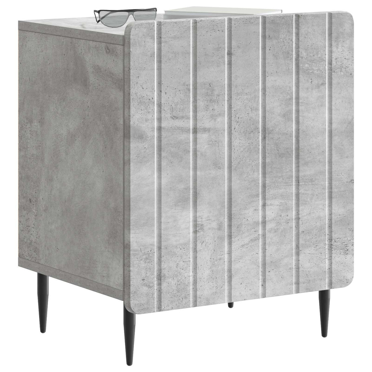 vidaXL Bedside Cabinet 2 pcs Concrete Grey 43 x 34.5 x 52 cm