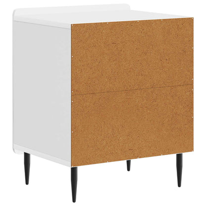 vidaXL Bedside Cabinet High Gloss White 43 x 34.5 x 52 cm
