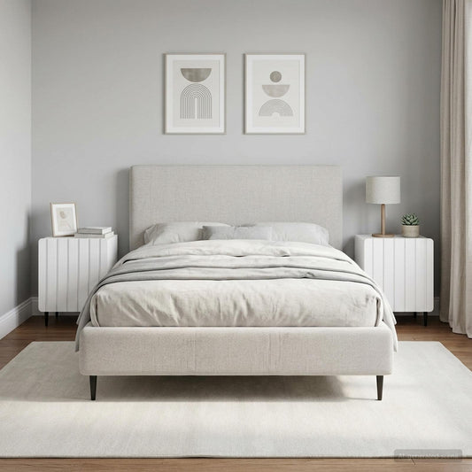 vidaXL Bedside Cabinet 2 pcs High Gloss White 43 x 34.5 x 52 cm