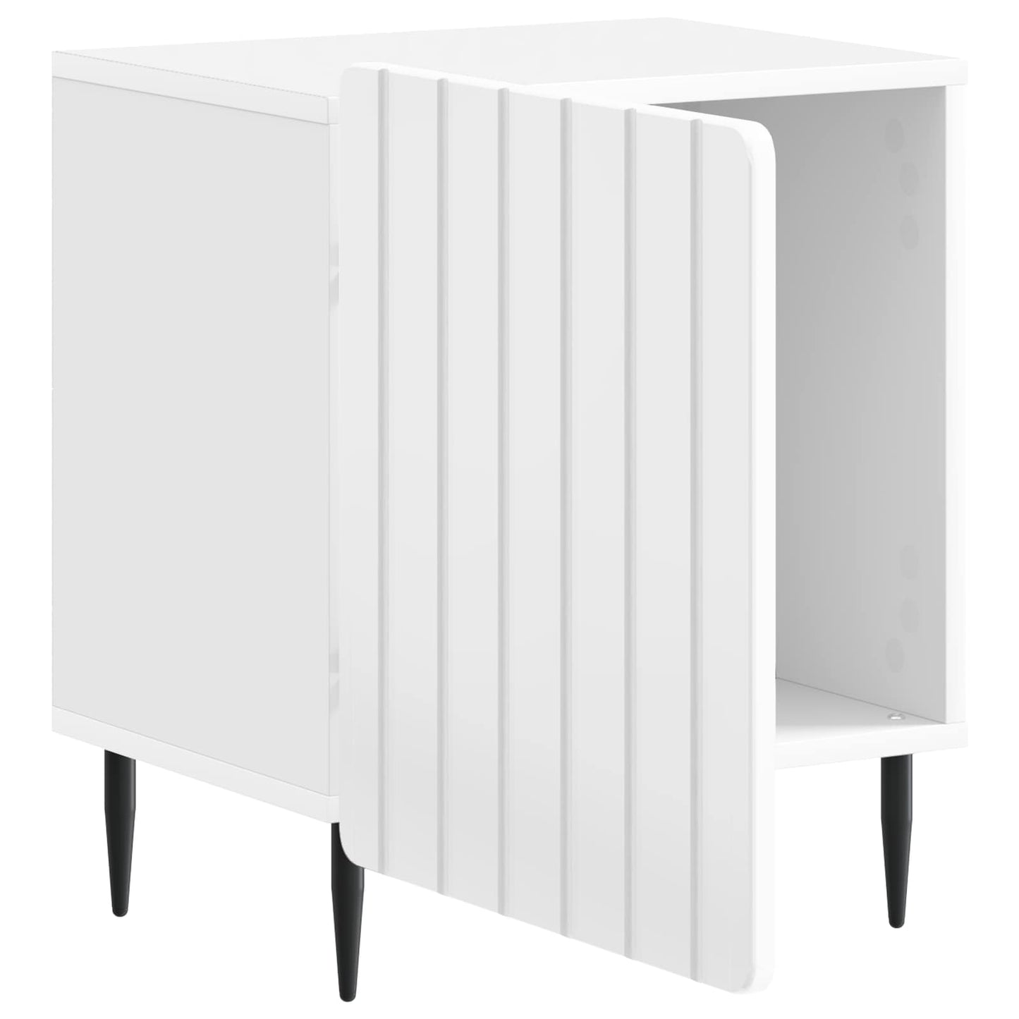 vidaXL Bedside Cabinet 2 pcs High Gloss White 43 x 34.5 x 52 cm