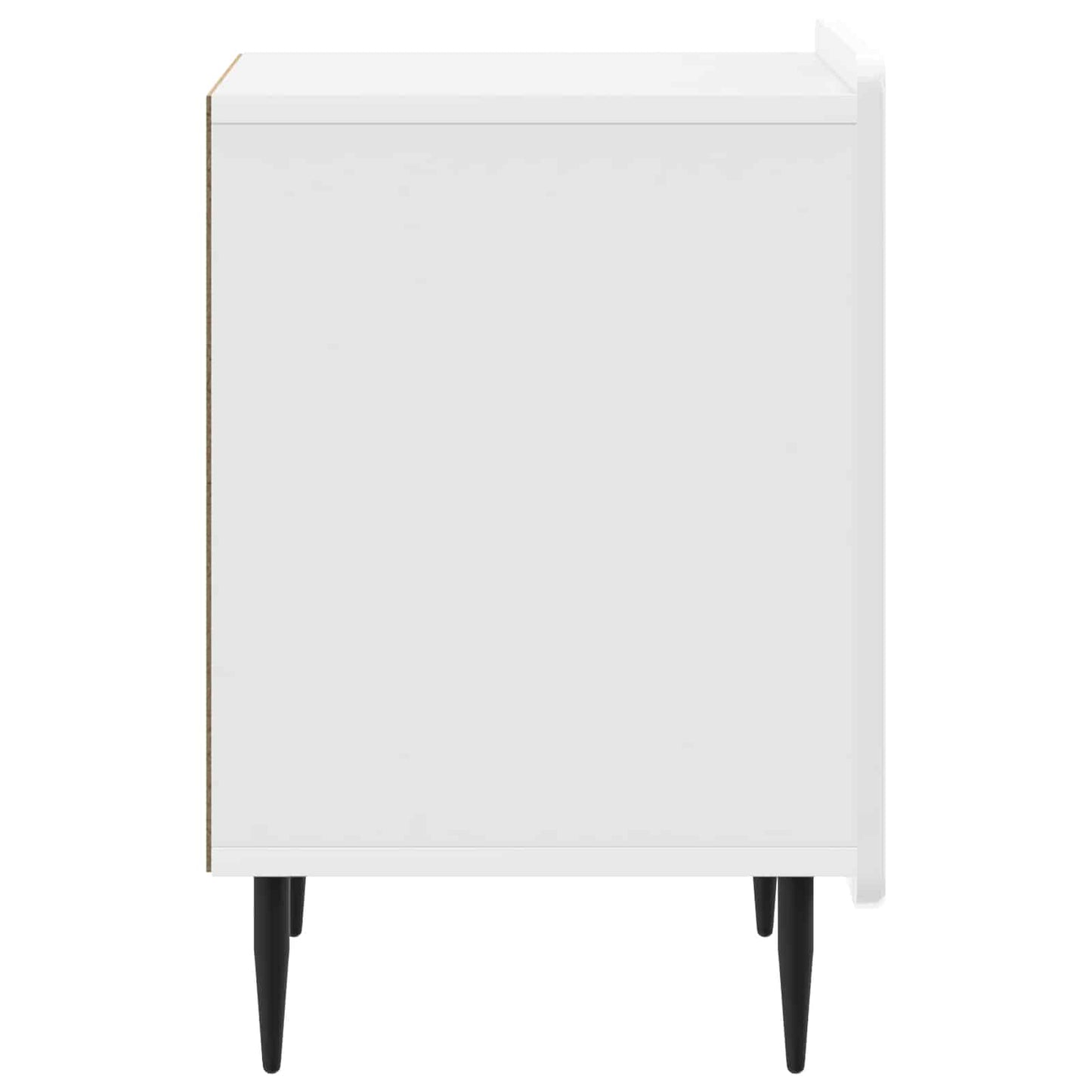 vidaXL Bedside Cabinet 2 pcs High Gloss White 43 x 34.5 x 52 cm