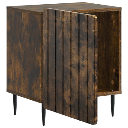 vidaXL Bedside Cabinet Smoked Oak 43 x 34.5 x 52 cm Engineered Wood