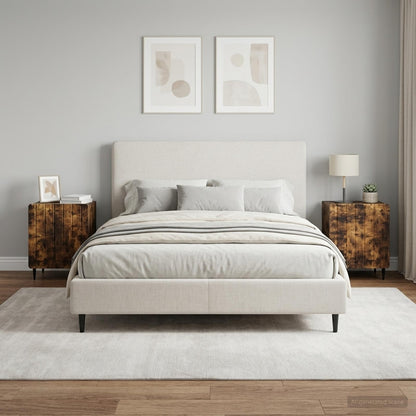 vidaXL Bedside Cabinet 2 pcs Smoked Oak 43 x 34.5 x 52 cm