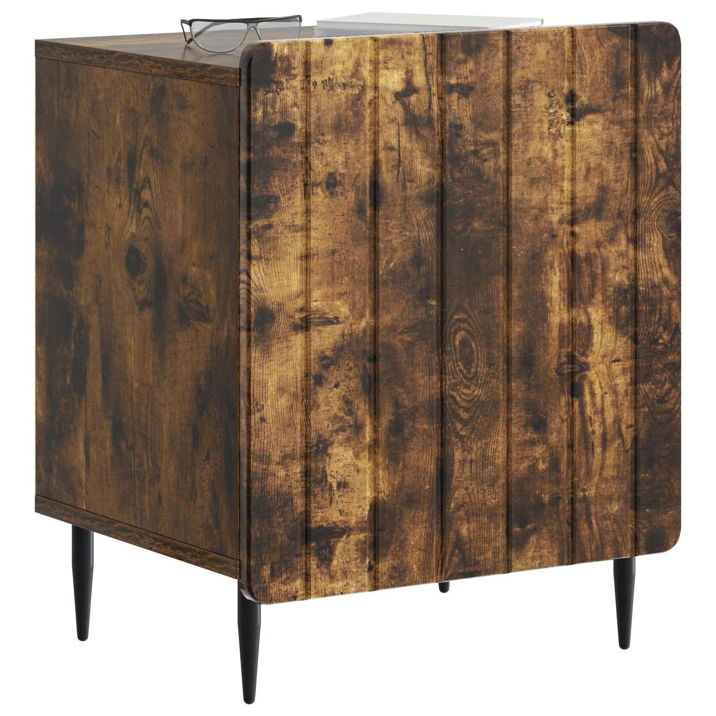 vidaXL Bedside Cabinet 2 pcs Smoked Oak 43 x 34.5 x 52 cm