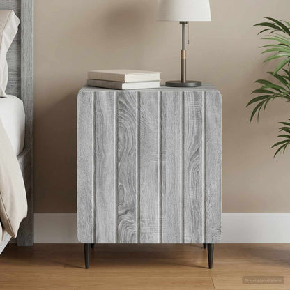 vidaXL Bedside Cabinet Grey Sonoma 43 x 34.5 x 52 cm Engineered Wood