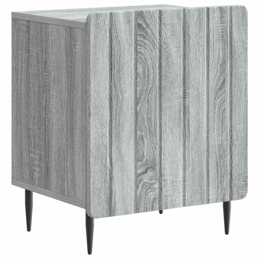 vidaXL Bedside Cabinet Grey Sonoma 43 x 34.5 x 52 cm Engineered Wood