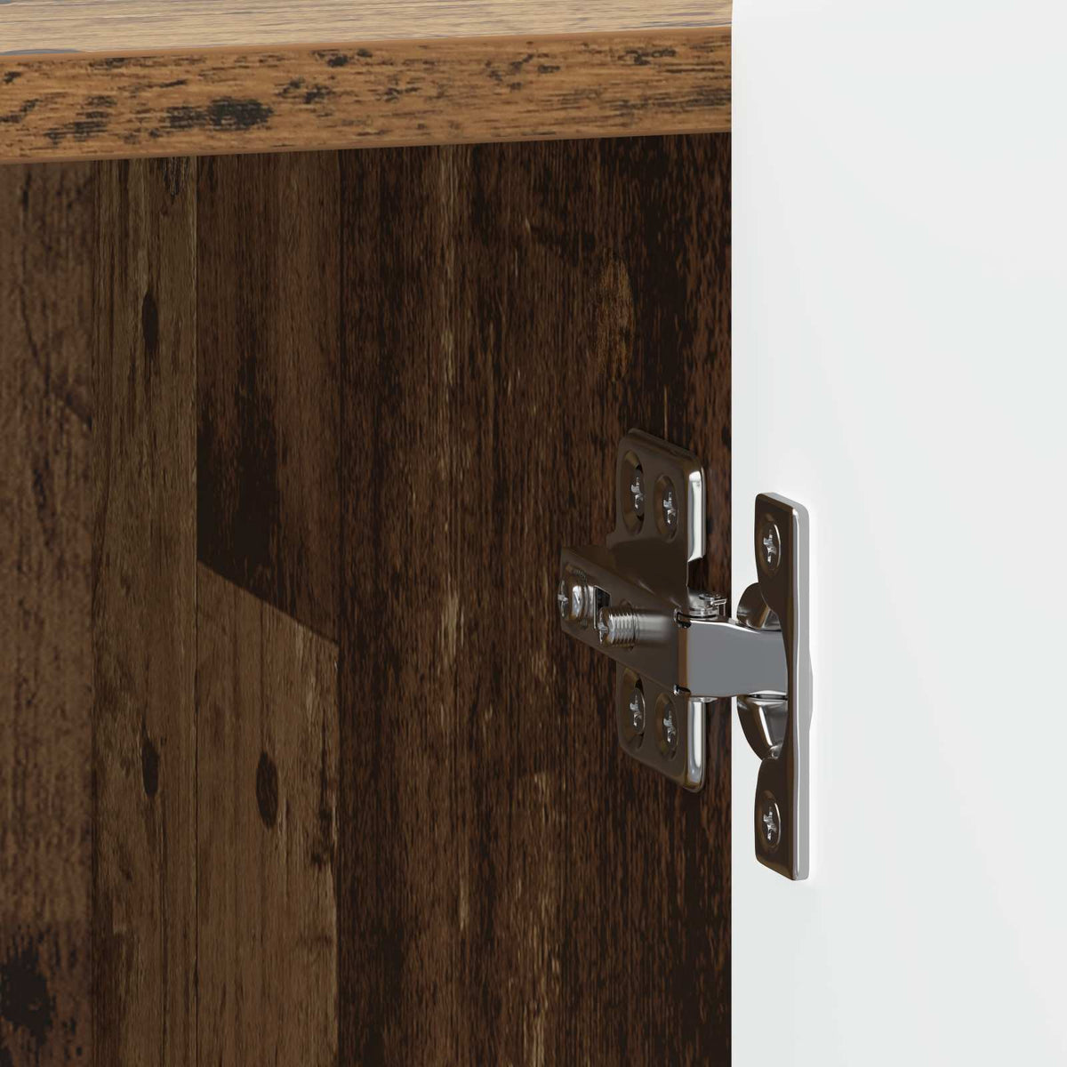 vidaXL Bedside Cabinet Old Wood 43 x 34.5 x 52 cm Engineered Wood