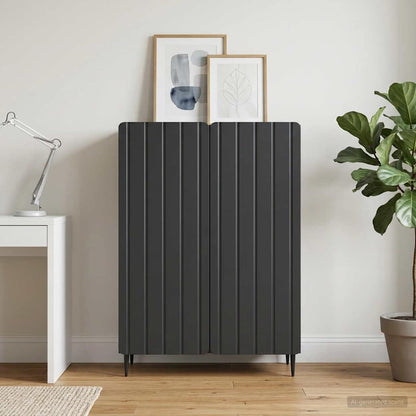 vidaXL Sideboard Black 66 x 34.5 x 92 cm Engineered Wood