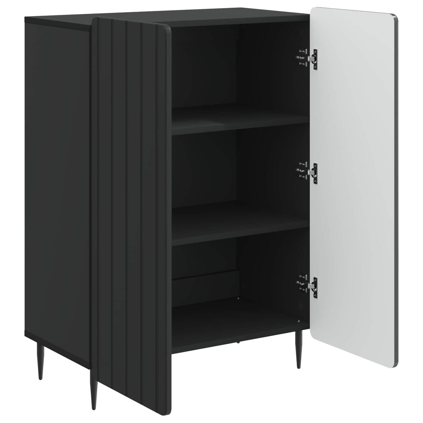 vidaXL Sideboard Black 66 x 34.5 x 92 cm Engineered Wood
