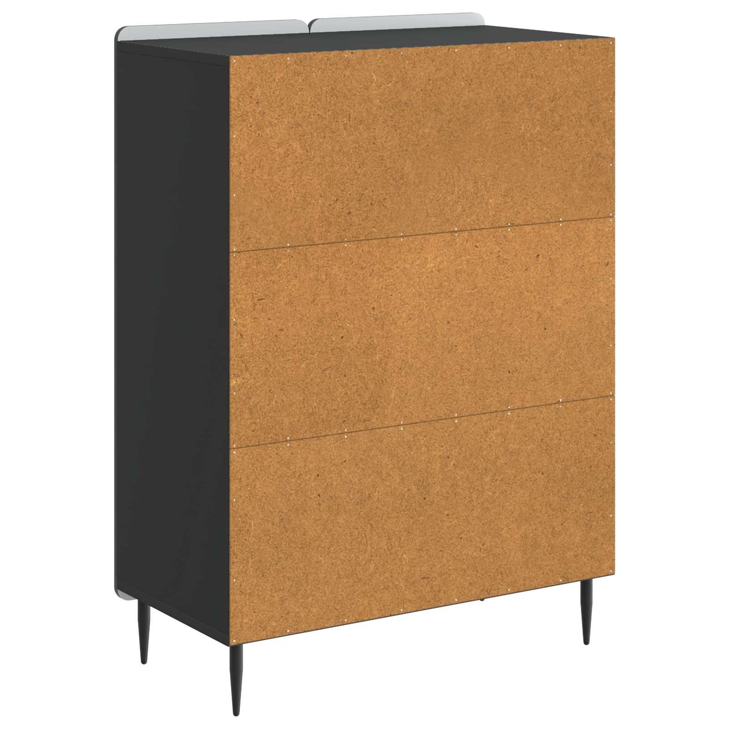 vidaXL Sideboard Black 66 x 34.5 x 92 cm Engineered Wood