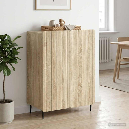 vidaXL Sideboard Sonoma Oak 66 x 34.5 x 92 cm Engineered Wood