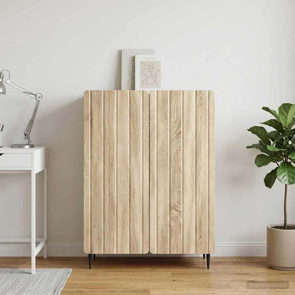vidaXL Sideboard Sonoma Oak 66 x 34.5 x 92 cm Engineered Wood