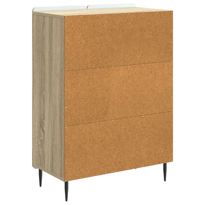 vidaXL Sideboard Sonoma Oak 66 x 34.5 x 92 cm Engineered Wood