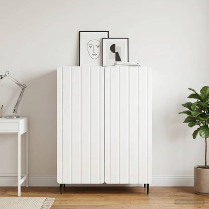 vidaXL Sideboard High Gloss White 66 x 34.5 x 92 cm Engineered Wood