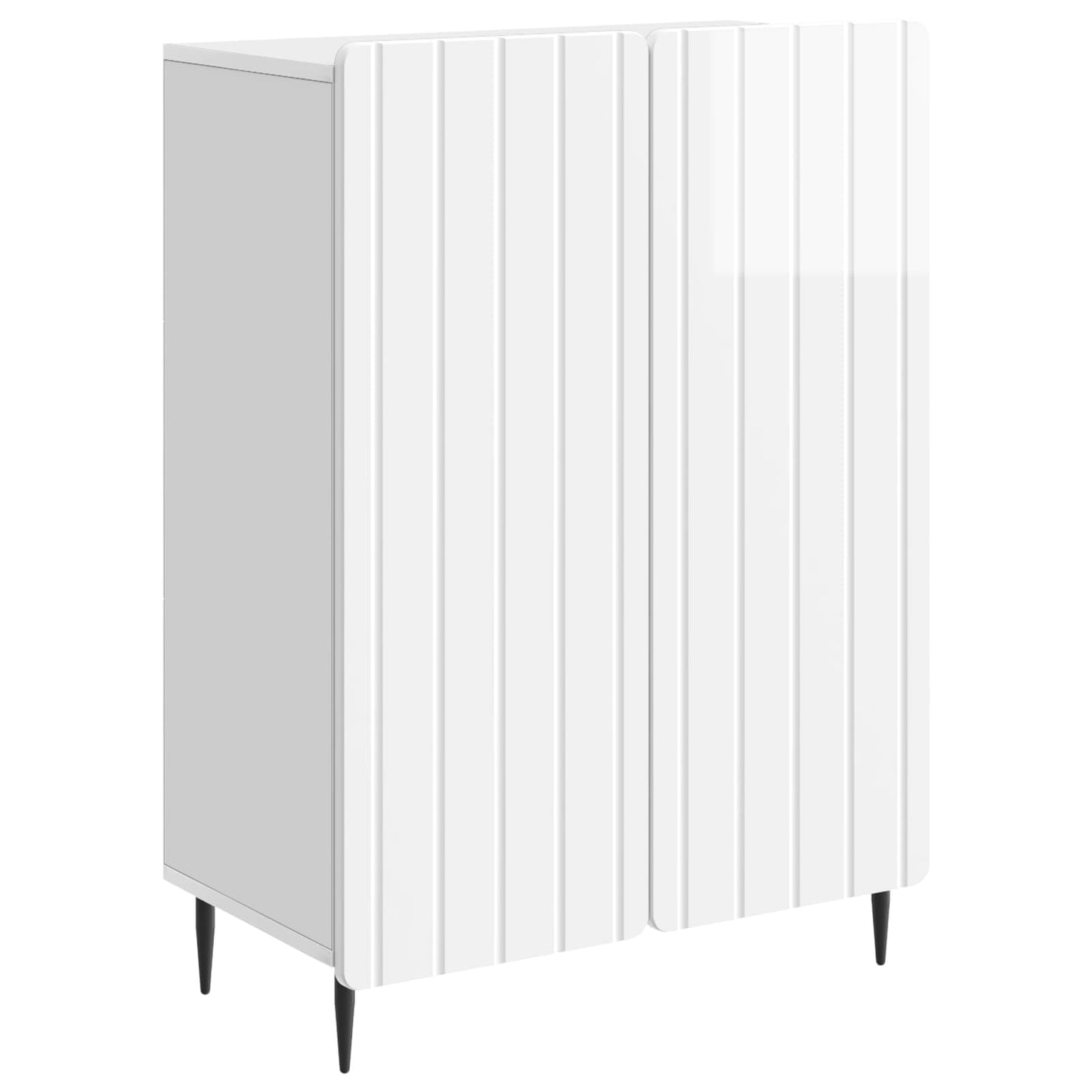 vidaXL Sideboard High Gloss White 66 x 34.5 x 92 cm Engineered Wood
