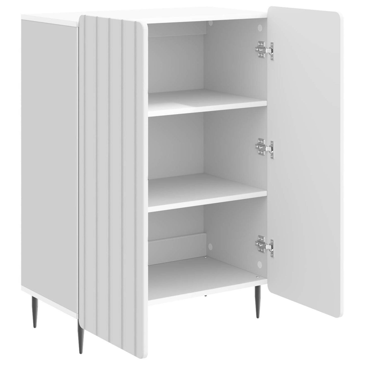 vidaXL Sideboard High Gloss White 66 x 34.5 x 92 cm Engineered Wood