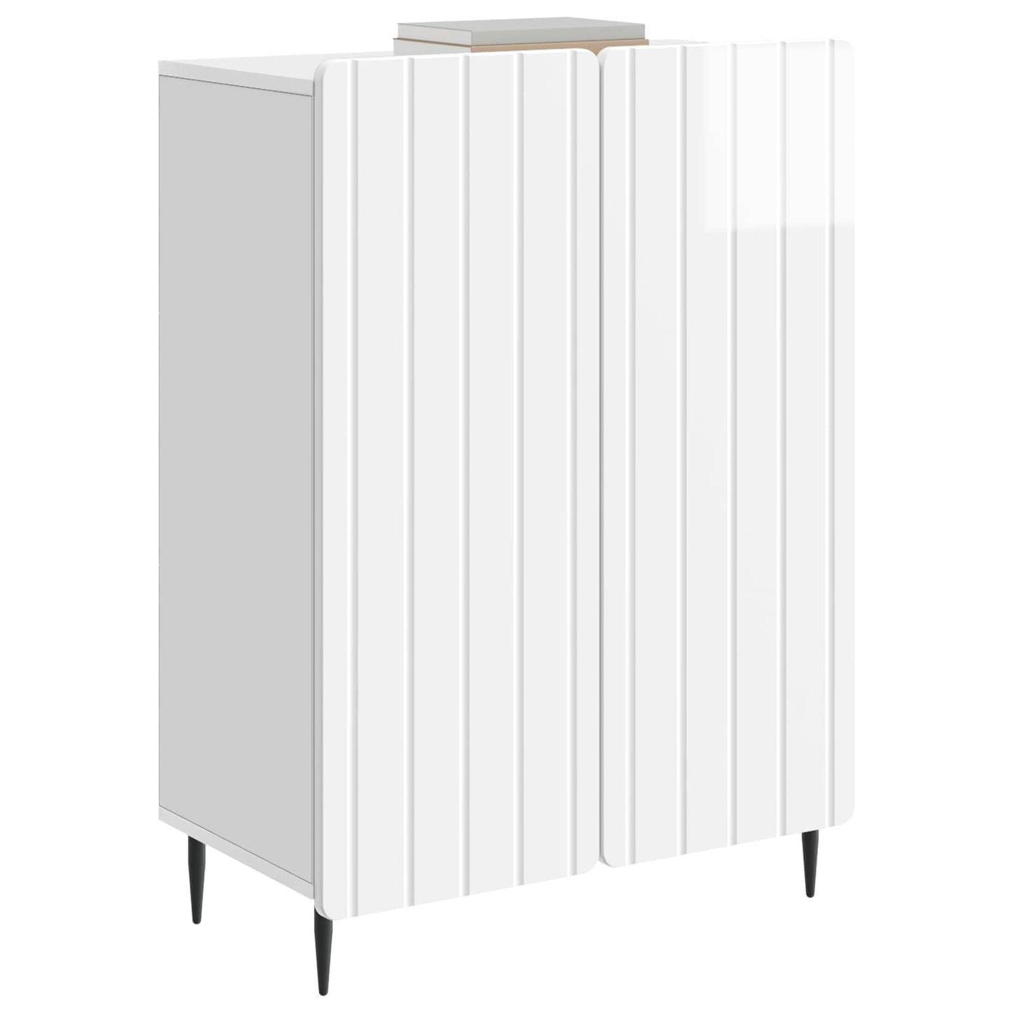 vidaXL Sideboard High Gloss White 66 x 34.5 x 92 cm Engineered Wood