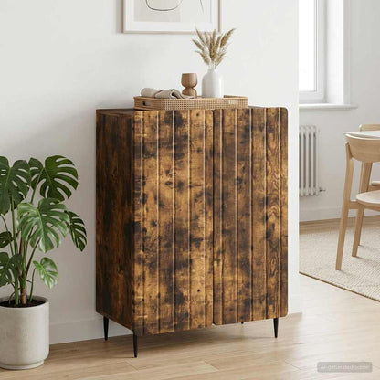 vidaXL Sideboard Smoked Oak 66 x 34.5 x 92 cm Engineered Wood