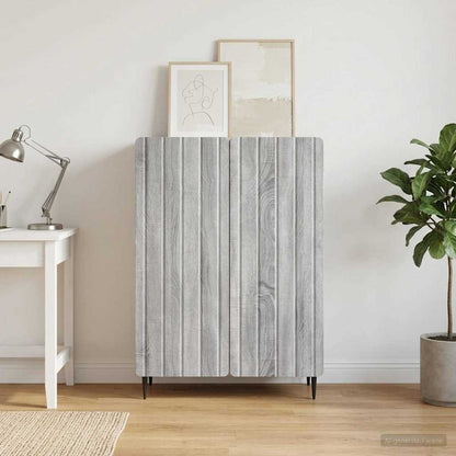 vidaXL Sideboard Grey Sonoma 66 x 34.5 x 92 cm Engineered Wood