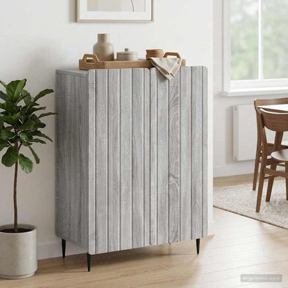 vidaXL Sideboard Grey Sonoma 66 x 34.5 x 92 cm Engineered Wood