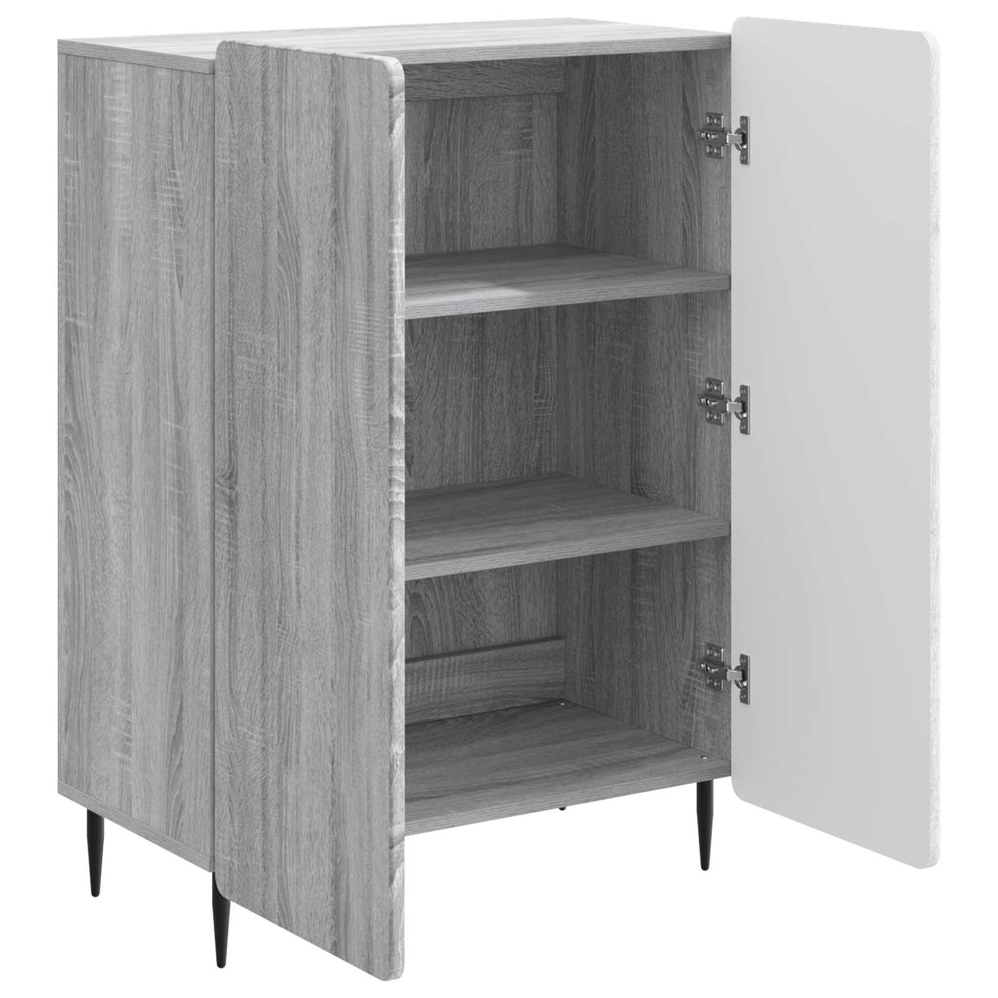 vidaXL Sideboard Grey Sonoma 66 x 34.5 x 92 cm Engineered Wood