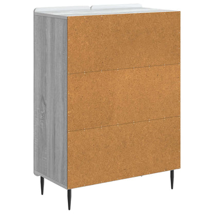 vidaXL Sideboard Grey Sonoma 66 x 34.5 x 92 cm Engineered Wood