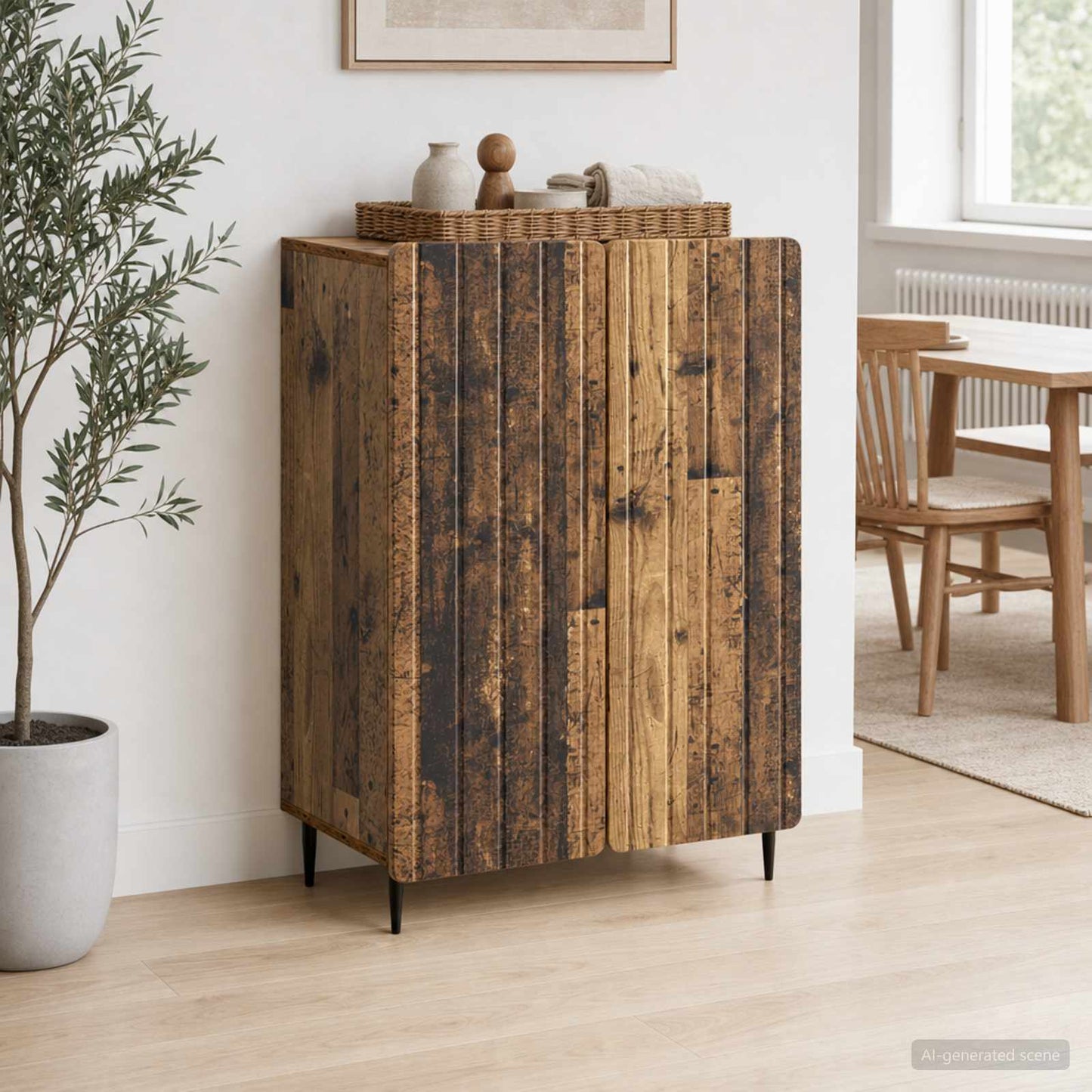 vidaXL Sideboard Old Wood 66 x 34.5 x 92 cm Engineered Wood