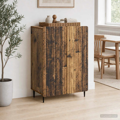 vidaXL Sideboard Old Wood 66 x 34.5 x 92 cm Engineered Wood