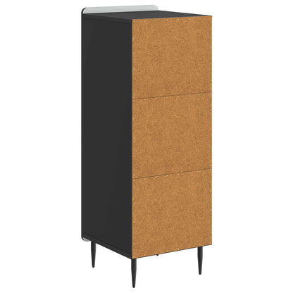 vidaXL Sideboard Black 34.5 x 33 x 92 cm Engineered Wood